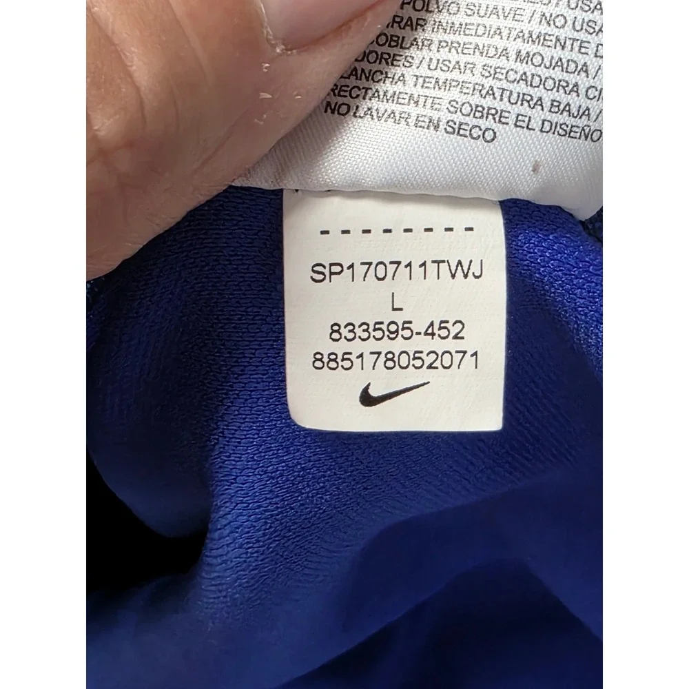 Nike Running Dri-FIT 1/4 Zip Pullover Blue Navy Mens Large 833595-452
